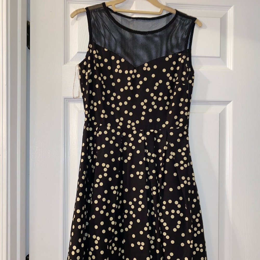 ModCloth Polkadot Black Dress